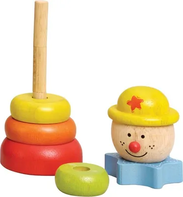 Produktbild von EverEarth Clown – yellow hat, 1 Jahr(e), Buche, Mehrfarbig