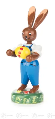 Produktbild von Ostern & Frühjahr Hase mit Ei  Höhe ca 10,5 cm NEU