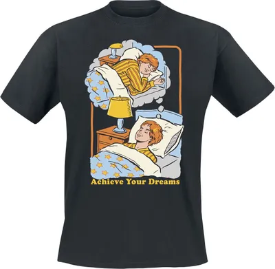 Produktbild von Steven Rhodes T-Shirt Herren Achieve Your Dreams schwarz L