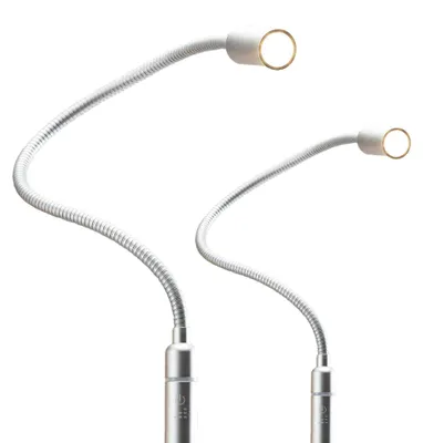 Image de kalb | 3W LED lampe de lecture lampe de chevet lampe de lecture dimmable set de 2 pièces gris argenté