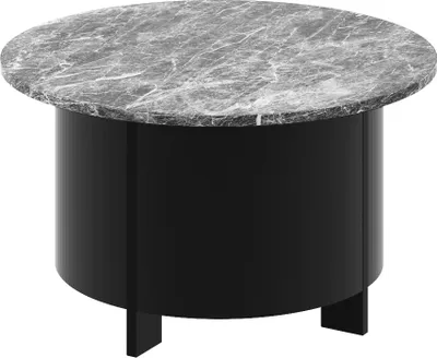 Produktbild von Design Couchtisch HSL-111 rund Hochglanz Wohnzimmer Tisch 80 x 44 cm