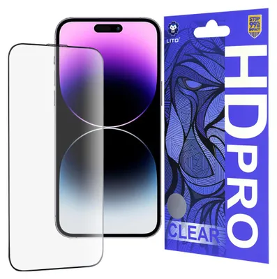 Obrázek produktu pro Ochranné sklo Lito HD Pro Clear pro iPhone 14 Pro Max – černé