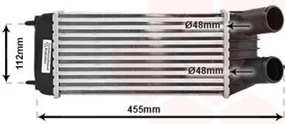 Produktbild von VAN WEZEL 09004264 Ladeluftkühler LLK für CITROËN JUMPY Kasten Turbo Intercooler