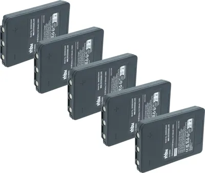 Produktbild von vhbw 5x Akku Ersatz für Autec R0BATT00E11A0 für Industrie-Funkfernsteuerung Fernbedienung (500 mAh, 3,6 V, NiMH) - Schwarz
