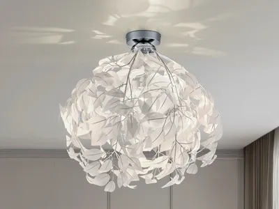 Produktbild von deckenleuchte Leavy28 Watt 58 x 38 cm Stahl verchromt/weiß
