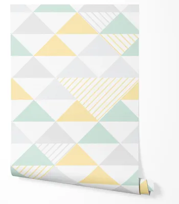 Immagine prodotto di Carta da parati in tessuto non tessuto motivo geometrico triangoli 5m x 0.5m