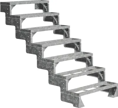 Produktbild von Dolle Außentreppe Gardentop 126-154cm Geschosshöhe mit Einlegerahmen 80cm breit ohne Geländer