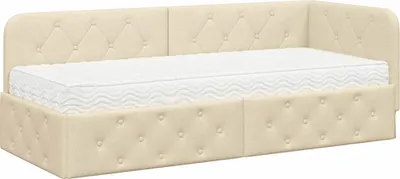 Immagine prodotto di vidaXL Letto angolare crema 80 x 200 cm Tessuto