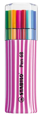 Produktbild von Premium-Filzstift - STABILO Pen 68 - 15er Single-Pack - mit 15 verschiedenen Farben - pink