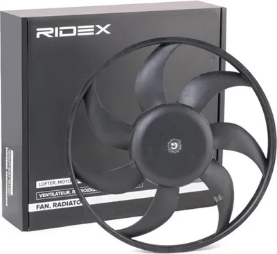 Produktbild von RIDEX 508R0038 Lüfter Motorkühlung Kühlerlüfter für OPEL Corsa D Schrägheck (S07) Wasserkühler Ø390mm