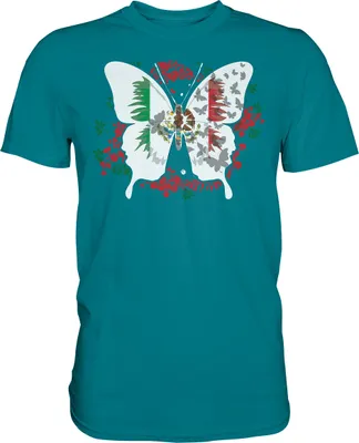 Produktbild von Mexico Schmetterling T-Shirt – Diva Blue / S