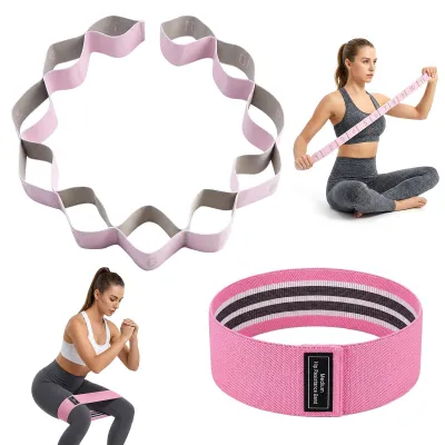 Produktbild von Yoga-Dehnband-Set mit Widerstandsbändern für Flexibilität und Training