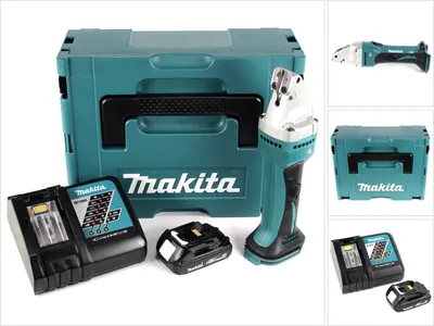 Image de Makita DJS161RY1J Cisaille métal sans fil Li-Ion 18V + 1 x Batterie 1,5Ah + Chargeur + Coffret Makpac