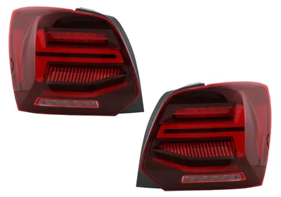 Image de Feux arrière LED pour VW Polo 6R 6C, modèles de 2011 à 2017, avec éclairage dynamique et design "Vento".