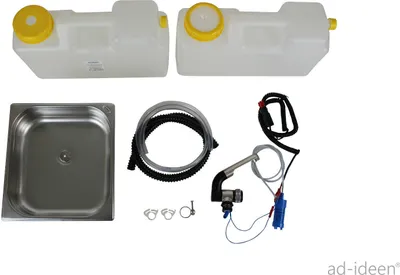 Obrázok produktu pre 12V mini kuchyňa kempingová kuchyňa kuchynská bloková súprava drez 354x325x100mm Barwig chróm