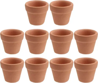 Produktbild von Famanu Mini-Terracotta-Töpfe - Ideal für Handwerk - 10 Stück - Keramik - Größe 3