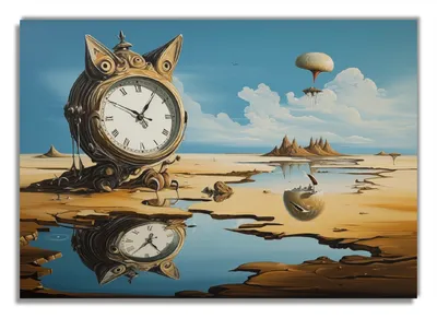 Produktbild von Wallario Poster - Spiegelungen der Zeit, Kunstdruck Größe: 70 x 100 cm