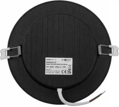 Produktbild von LED Einbauleuchte 12W 4000K Schwarz Rund IP20