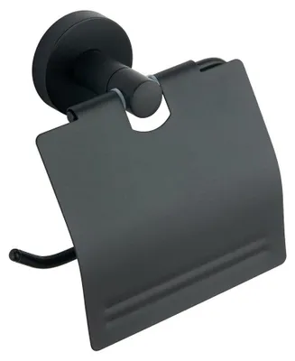 Image de SAMBA Distributeur de papier toilette avec couvercle, noir