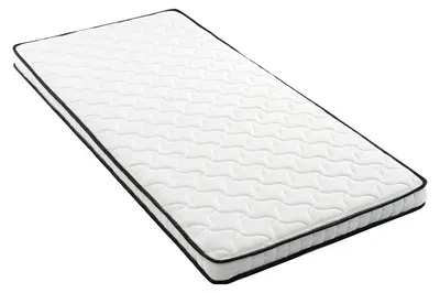Image de Matelas à ressorts ensachés de 90x190 cm, fermeté H3, matelas ergonomique de 10 cm d'épaisseur, matelas enroulé de couleur blanche, adapté pour lit et canapé-lit