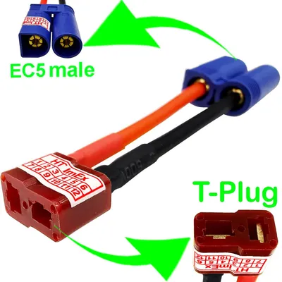 Produktbild von EC5 Stecker auf T-Plug Buchse Kabel LiPo Adapter Goldstecker Akku Deans