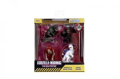 Produktbild von Jada Sammelfigur MetalFigs Godzilla x Kong Figuren 4er Pack 2,5 Zoll 6,5 cm 253252035