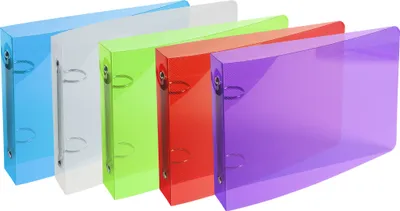 Produktbild von Exacompta 10x Ringbuch PP 700µ 2Ring 25mm Rücken 35mm für A5 sortiert 51099E