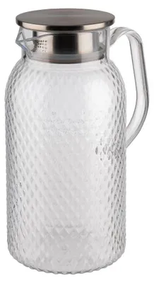 Produktbild von APS 10693 Saft-/Wasserkanne, Polycarbonat/Edelstahl, 1,8 Liter, Ø 11,5 cm, Höhe 24 cm