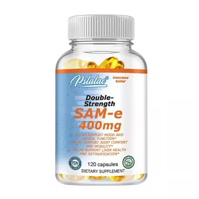 Produktbild von Double Strength SAM-e 400mg (120 Kapseln) Nahrungsergänzungsmittel, Lebergesundheit, Körperentgiftung, Gelenk, Knochen, Gelenkschmerz