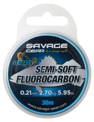 Produktbild von Savage Gear Semi Soft Fluorocarbon Seabass - 30m Schnur, Durchmesser/Tragkraft:0.25mm / 8.06lb / 3.66kg