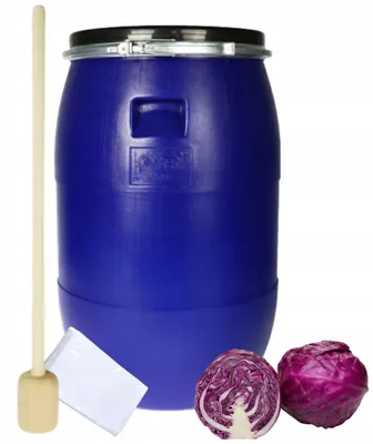 Zdjęcie produktu dla Zestaw Do Kieszenia Kapusty Beczka 85L Worek + Tłuczek Metalowa Obejma