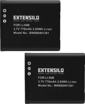 Produktbild von EXTENSILO 2x Akku Ersatz für Kodak LB-052 für Kamera (770 mAh, 3,7 V, Li-Ion)