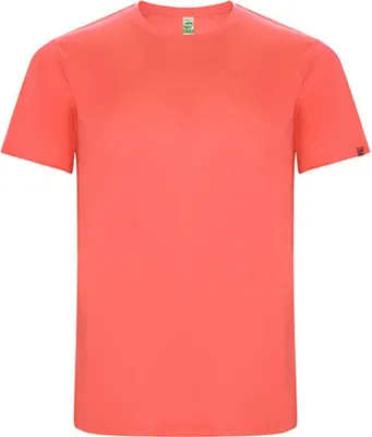 Produktbild von Roly Eco CA0427 | MenŽs Imola Funktions T-Shirt - 50% recyceltem Polyester - Farbe: Fluor Coral 234 - Größe: S