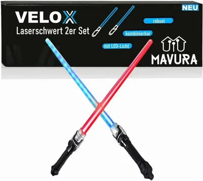 Produktbild von VELOX Lichtschwert Laserschwert Kinder Lightsaber 2 Farben 2er Set