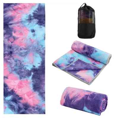 Produktbild von Mikrofaser Yoga Handtuch mit Mesh Tragetasche für Fitness und Hot Yoga