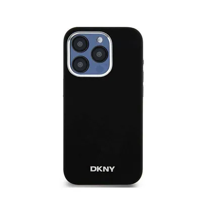 Produktbild von DKNY DKHMP15LSMCHLK iPhone 15 Pro 6.1" schwarz hardcase Liquid Silicone Small Metal Logo MagSafe Schutzhülle