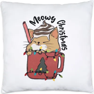 Produktbild von Meowy Christmas Kissen Cat Katze Katzenliebhaber Weihnachten Frohes Weihnachtsfest Heilig Abend Advent