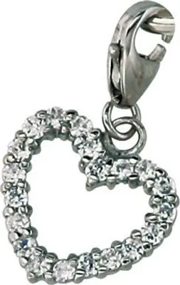Produktbild von Minott Charms Anhänger Herz mit Zirkonia 925/-Silber CMM128