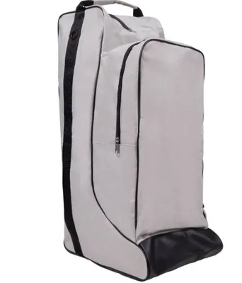 Produktbild von QHP Kombi Reitstiefel - und Helmtasche grau/schwarz, Größe:One Size