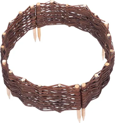 Produktbild von BOOGARDI Beetbegrenzung Weide · Höhe 20cm Ø 60cm Kreisförmig · Garten Steckzaun Beetumrandung Rasenkante Weidengeflecht 12 Größen
