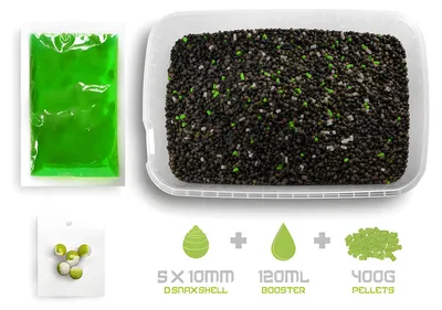 Immagine prodotto di DELPHIN Reaxe READY&GO, pellet aromatizzati, aglio e burro, 400 g, 101006477