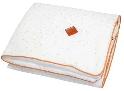 Immagine prodotto di Coperta Jeanne - 100 x 70 cm - Bianca a pois o | di SEVIRA KIDS