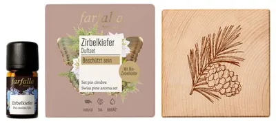 Produktbild von Set - Zirbelkiefer & Holzkubus Beschützt sein