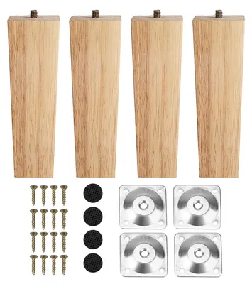 Produktbild von Set aus 4 Ersatzmöbelbeinen 16 cm aus Naturholz