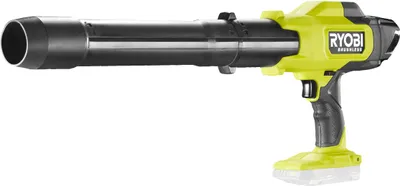 A Ryobi cordless leaf blower is shown against a white background.