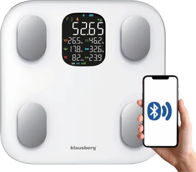 Immagine prodotto di Klausberg Bilancia da bagno con misurazione del grasso corporeo e della composizione corporea KB7855