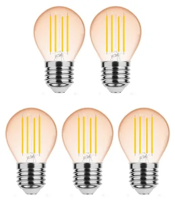 Produktbild von Modee E27 LED Filamentlampe P45 4W 320lm 1800K Warmweiß 5 Stück