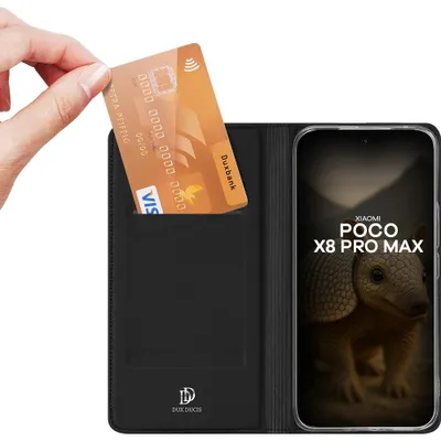 Produktbild von Handyhülle mit Klappe für Xiaomi POCO X8 Pro Max, Dux Ducis Skin Pro, Schwarz