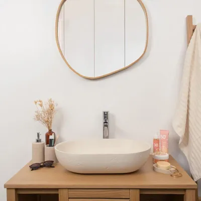 Immagine prodotto di Lavabo ovale da appoggio FLORE 53x35cm