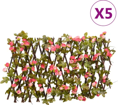 Produktbild von Rankgitter mit Künstlichem Efeu 5 Stk. Erweiterbar 180x20 cm